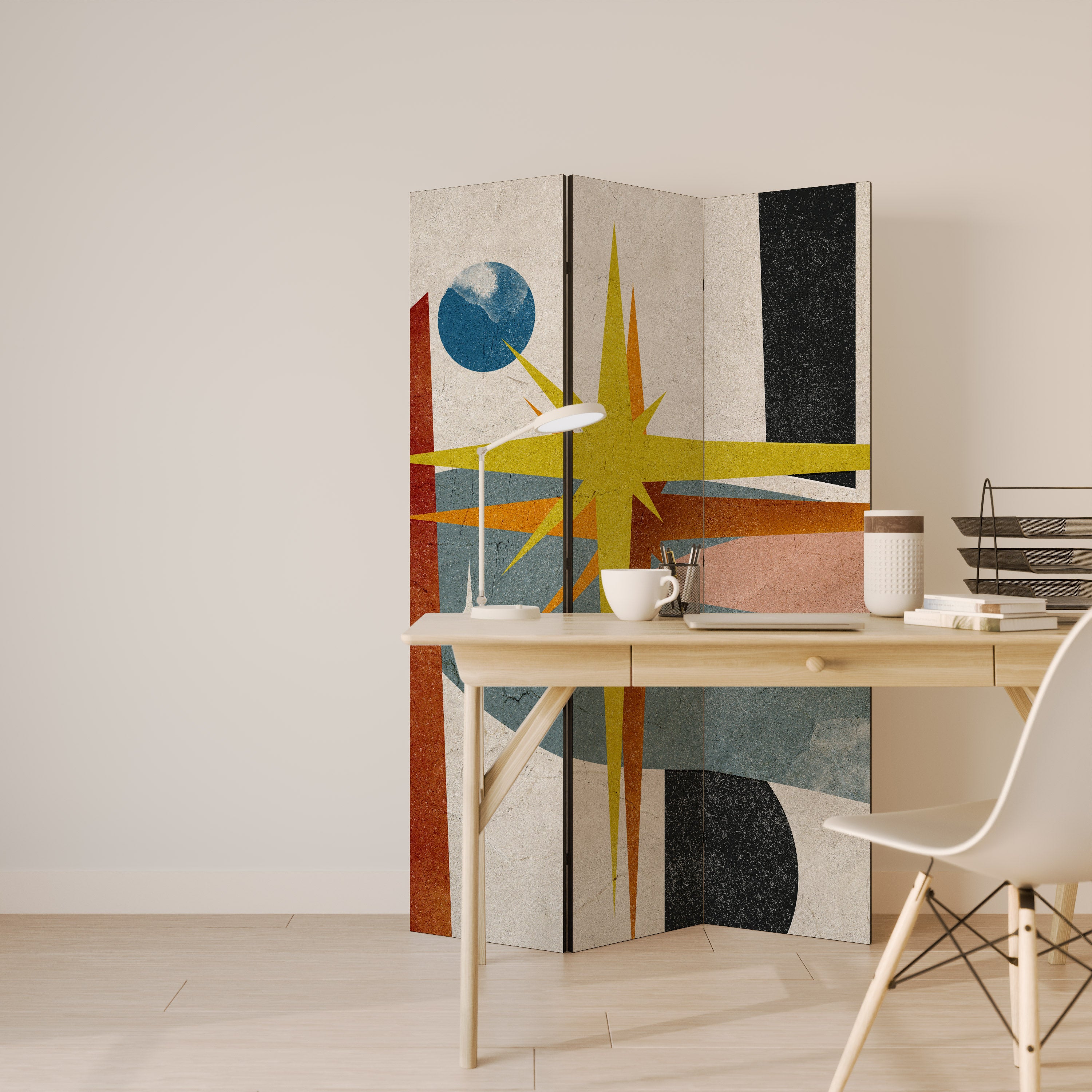 INTERSTELLAR VIBES Decorative 3-Panel Room Divider