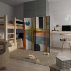 INTERSTELLAR VIBES Biombo Decorativo de 4 Paneles