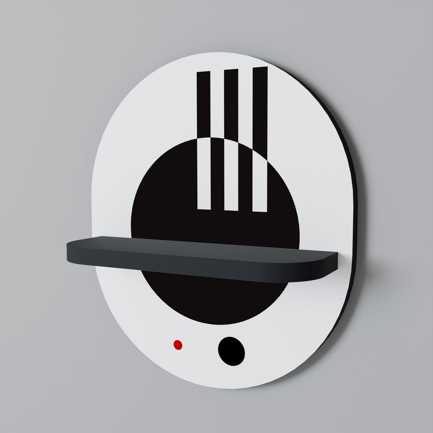 BLACK AND WHITE COMBINATION Art Shelf