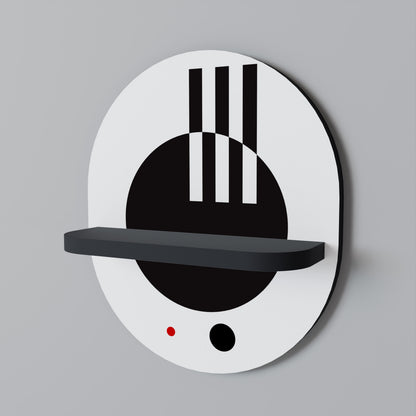 BLACK AND WHITE COMBINATION Art Shelf