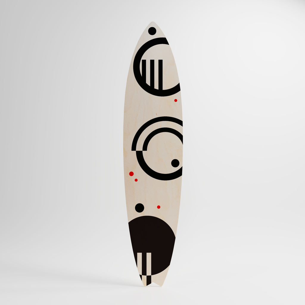 BLACK AND WHITE COMBINATION Panel decorativo de tabla de surf