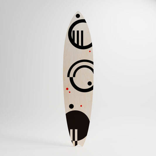 BLACK AND WHITE COMBINATION Panel decorativo de tabla de surf