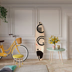 BLACK AND WHITE COMBINATION Panel decorativo de tabla de surf