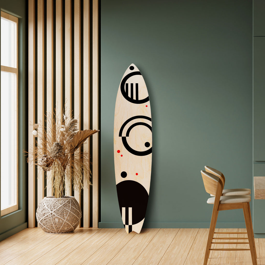 BLACK AND WHITE COMBINATION Panel decorativo de tabla de surf