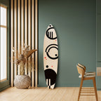 BLACK AND WHITE COMBINATION Panel decorativo de tabla de surf