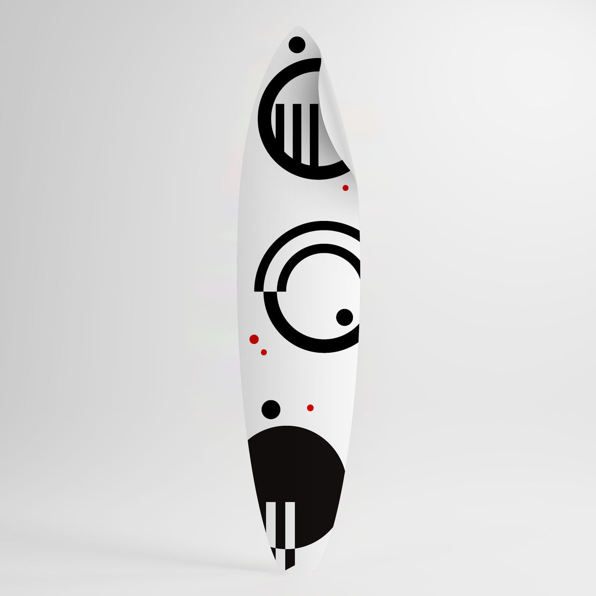 BLACK AND WHITE COMBINATION Vinilo decorativo de tabla de surf