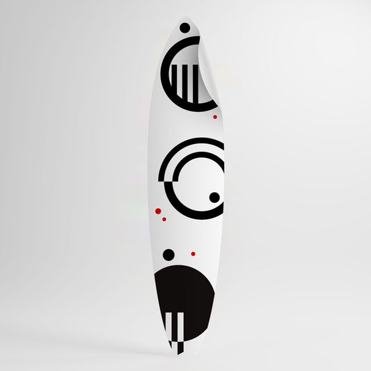 BLACK AND WHITE COMBINATION Vinilo decorativo de tabla de surf