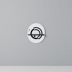 ORBITAL FLOW Estante Ovalado Decorativo en Acabado Negro