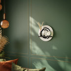 ORBITAL FLOW Round Art Shelf In Black Finish