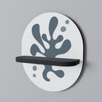 WONDERLAND VEGETATION Estante Ovalado Decorativo en Acabado Negro