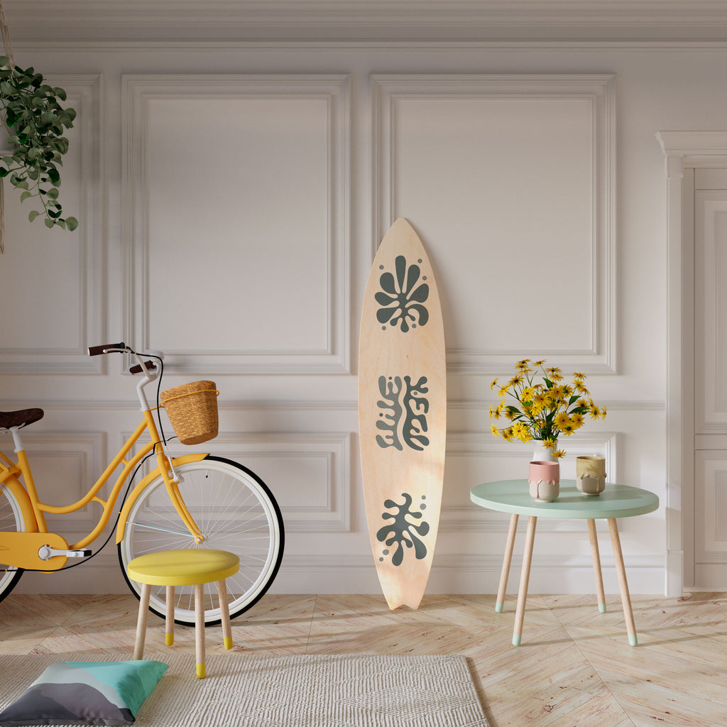 WONDERLAND VEGETATION Panel decorativo de tabla de surf
