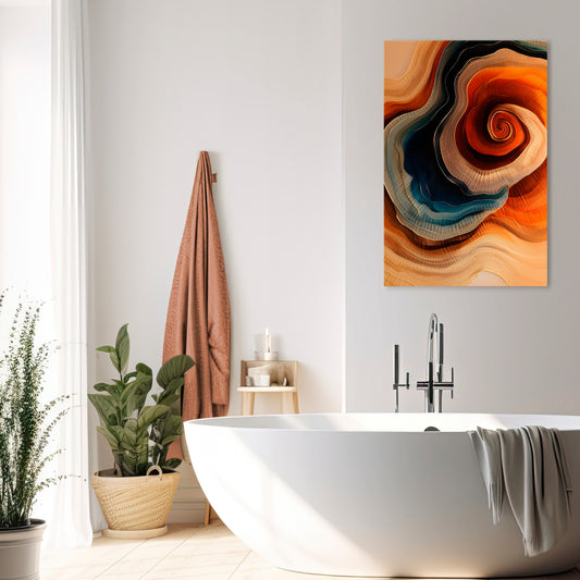 SPIRALING DREAMSCAPE Cuadro en lienzo vertical