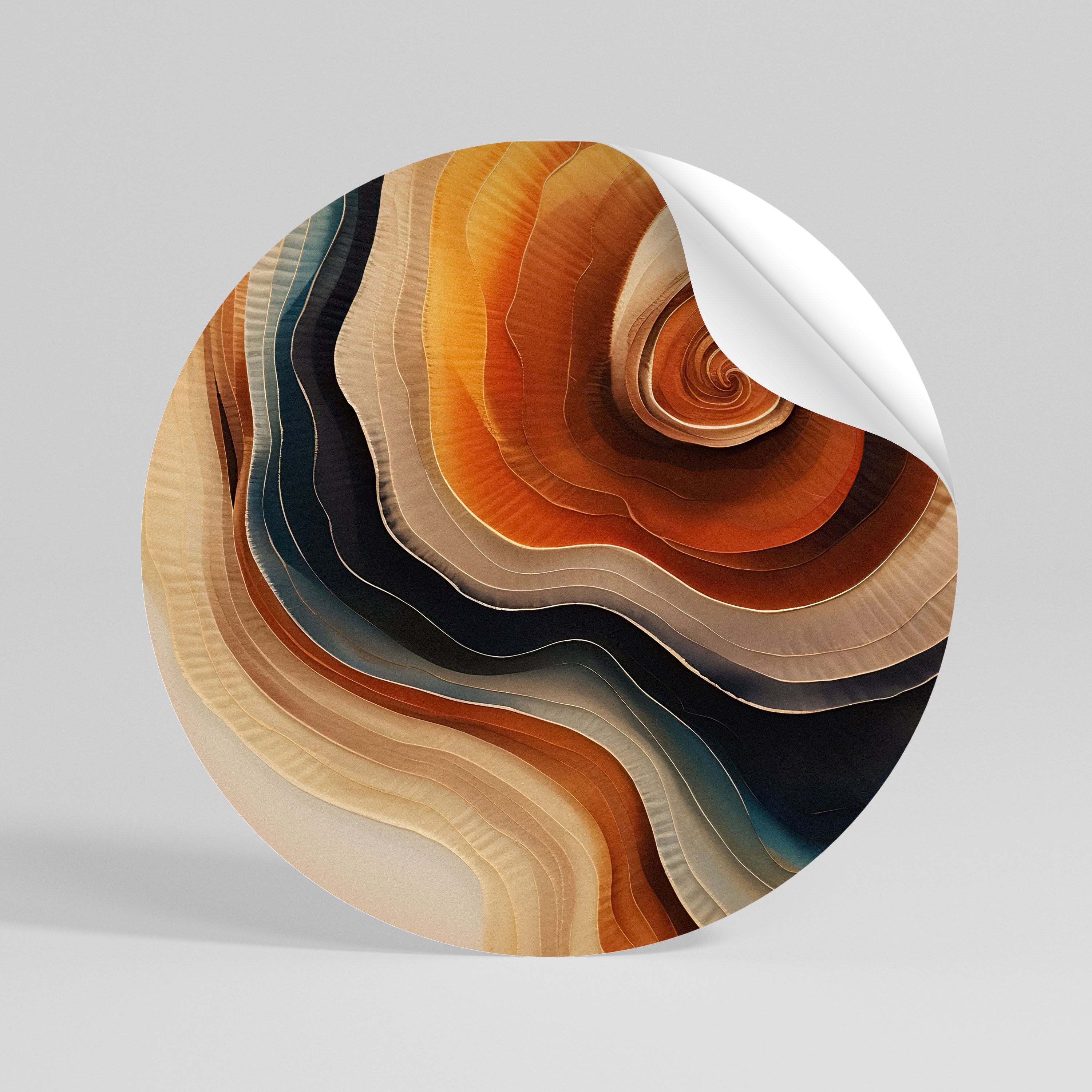 SPIRALING DREAMSCAPE Vinilo adhesivo redondo