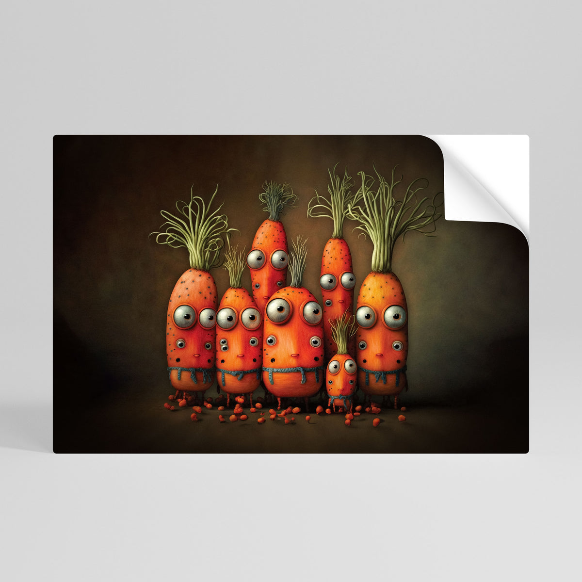 CUTE OR SCARY Póster adhesivo horizontal