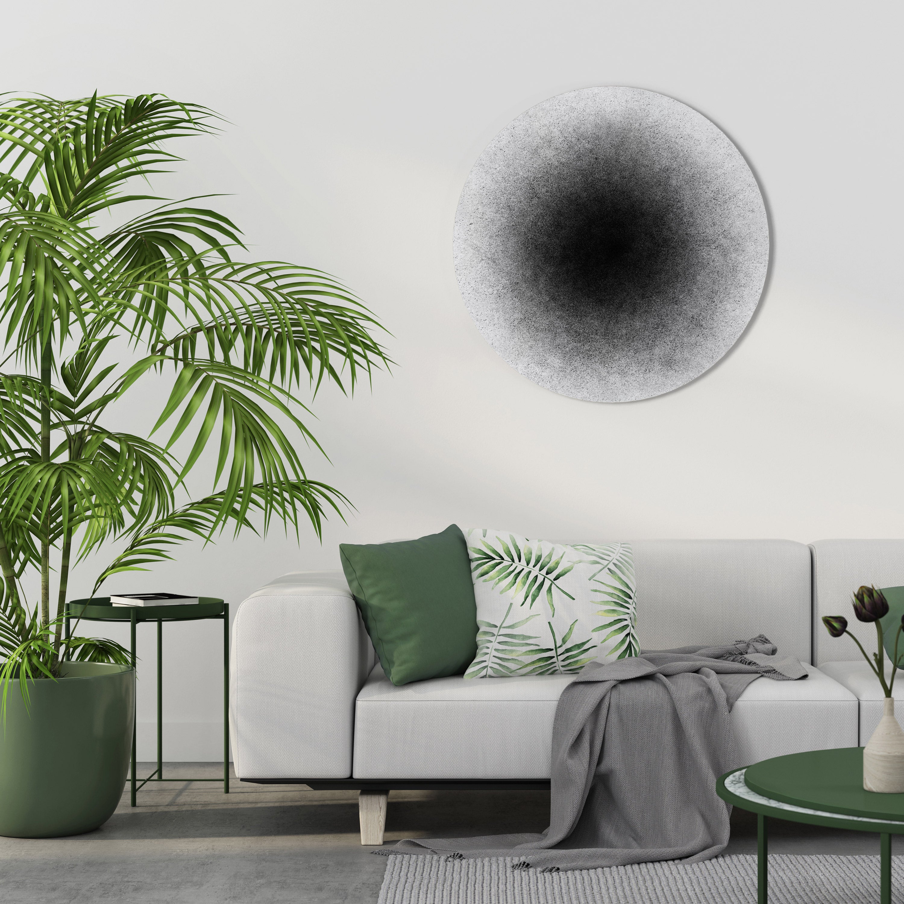BLACK HOLE Round Wall Art