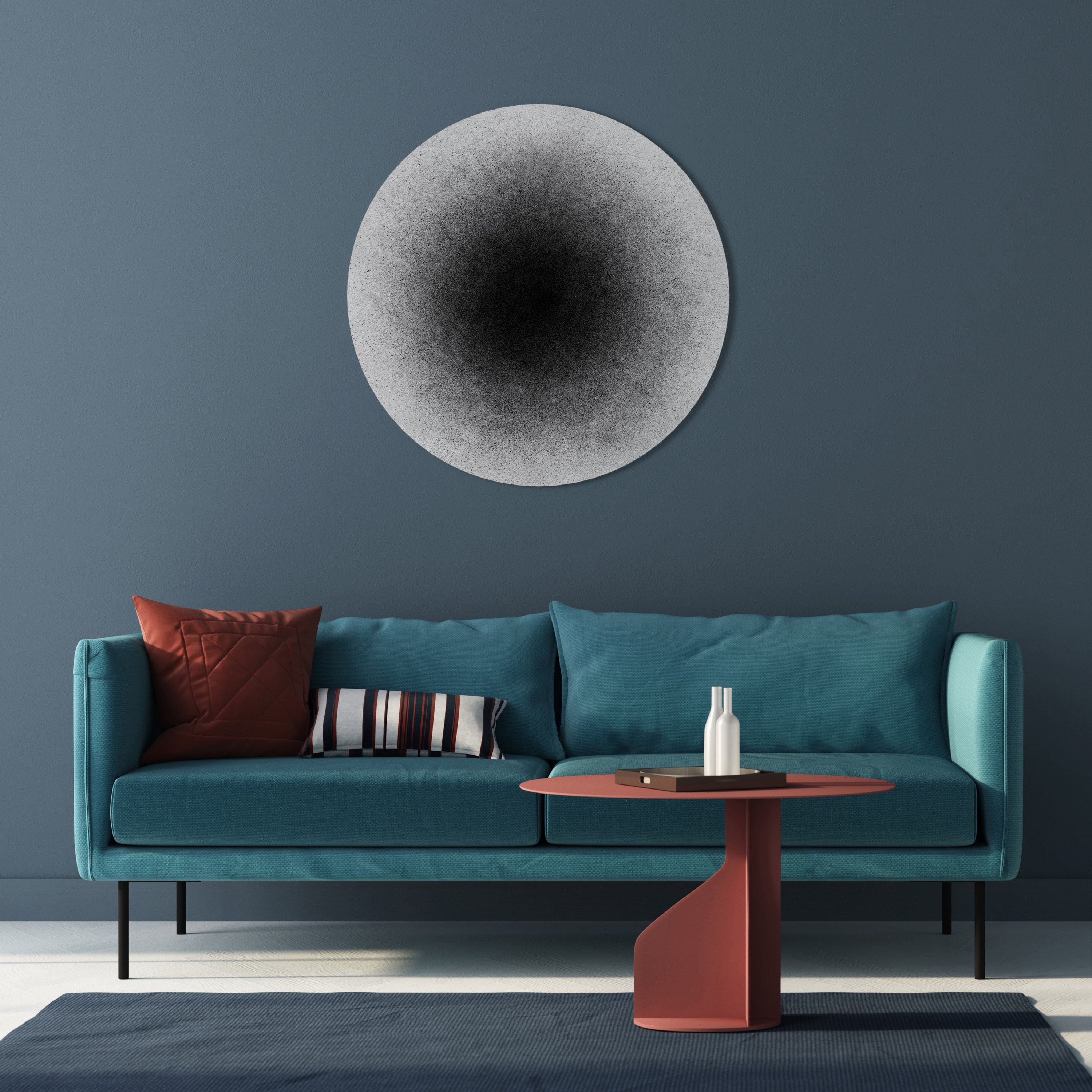 BLACK HOLE Round Wall Art