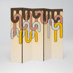 COLORFUL STRINGS 5-Panel Room Divider