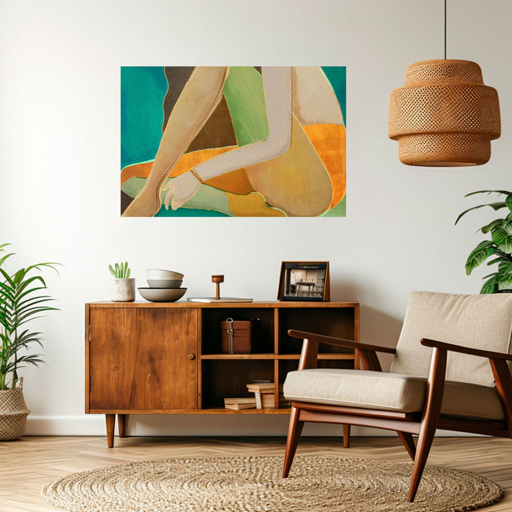 ESPERANDO EL AMOR Póster horizontal autoadhesivo