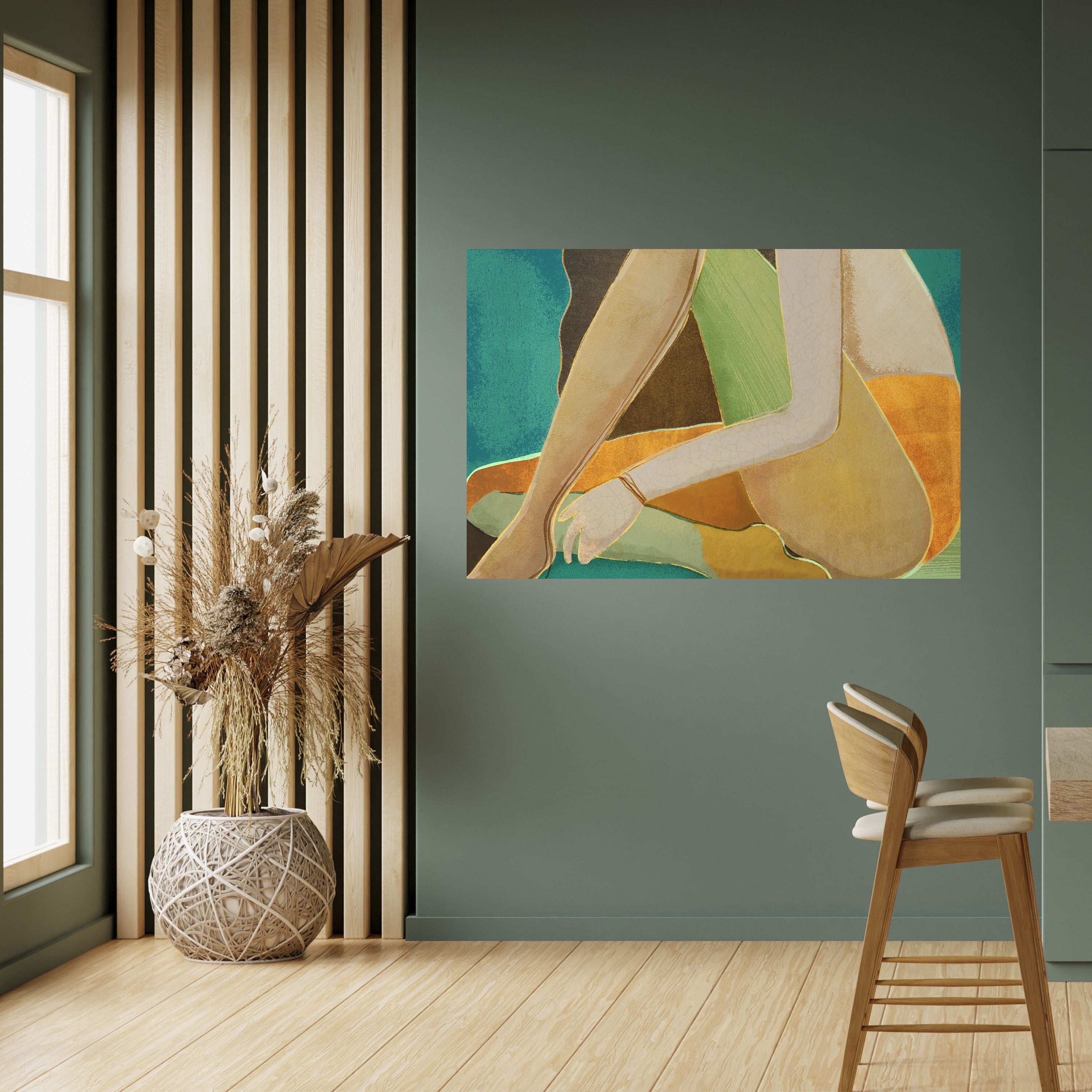 ESPERANDO EL AMOR Póster horizontal autoadhesivo