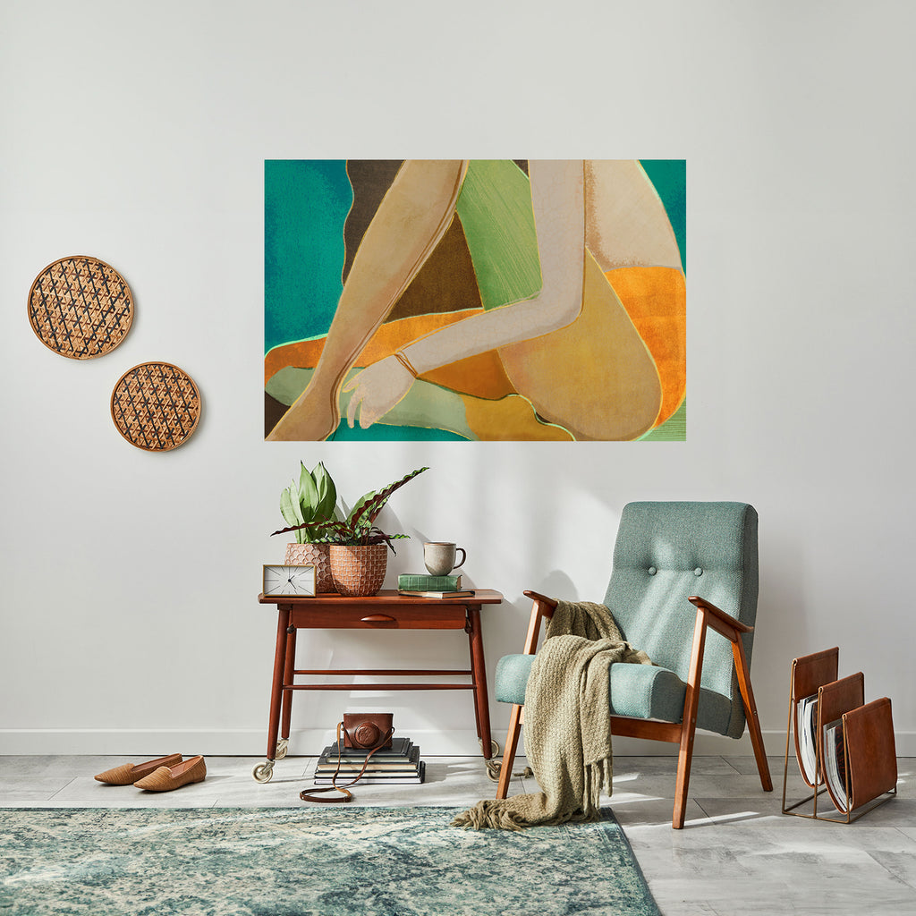 ESPERANDO EL AMOR Póster horizontal autoadhesivo