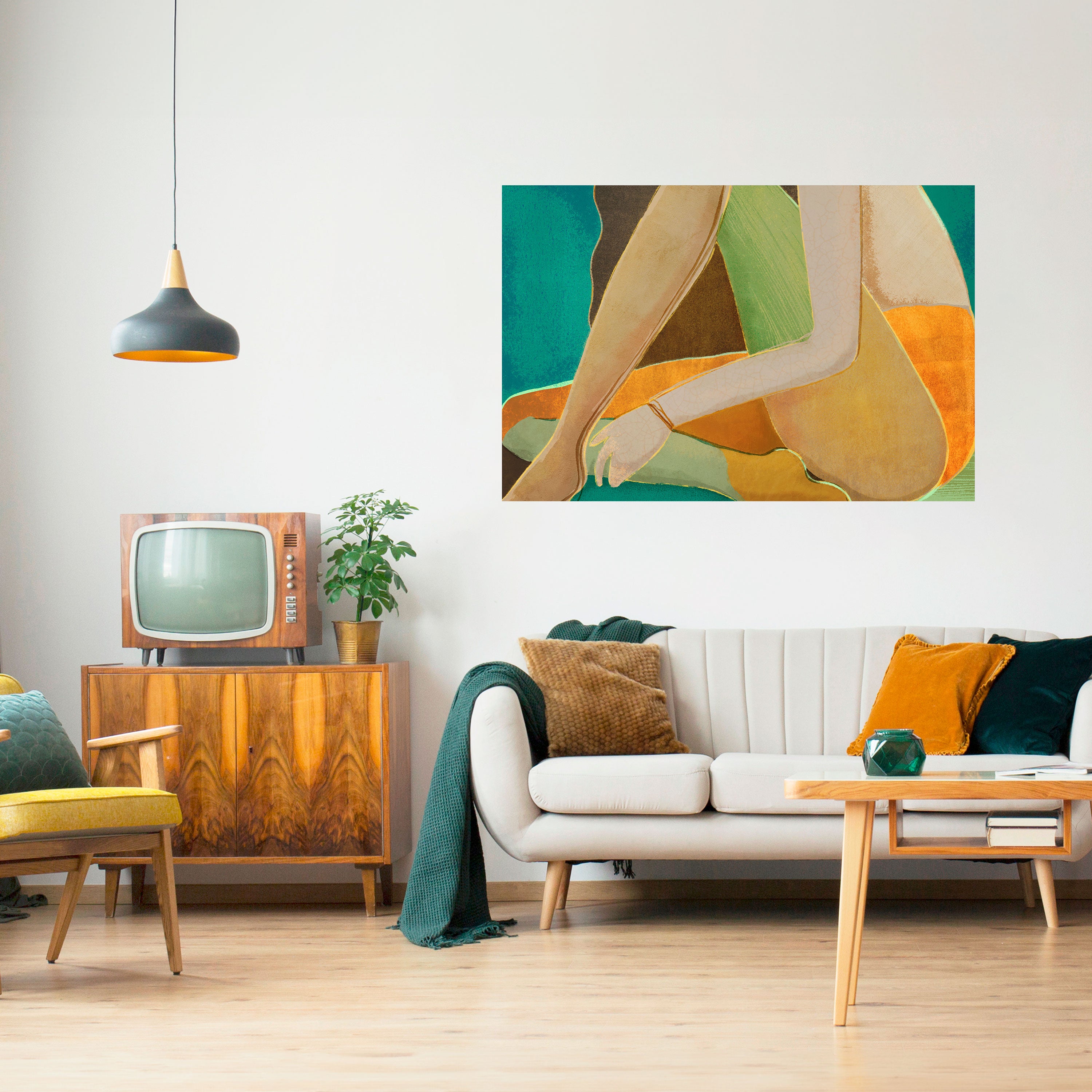 ESPERANDO EL AMOR Póster horizontal autoadhesivo