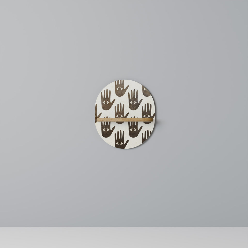 VER MÁS Estantería de arte ovalada efecto roble