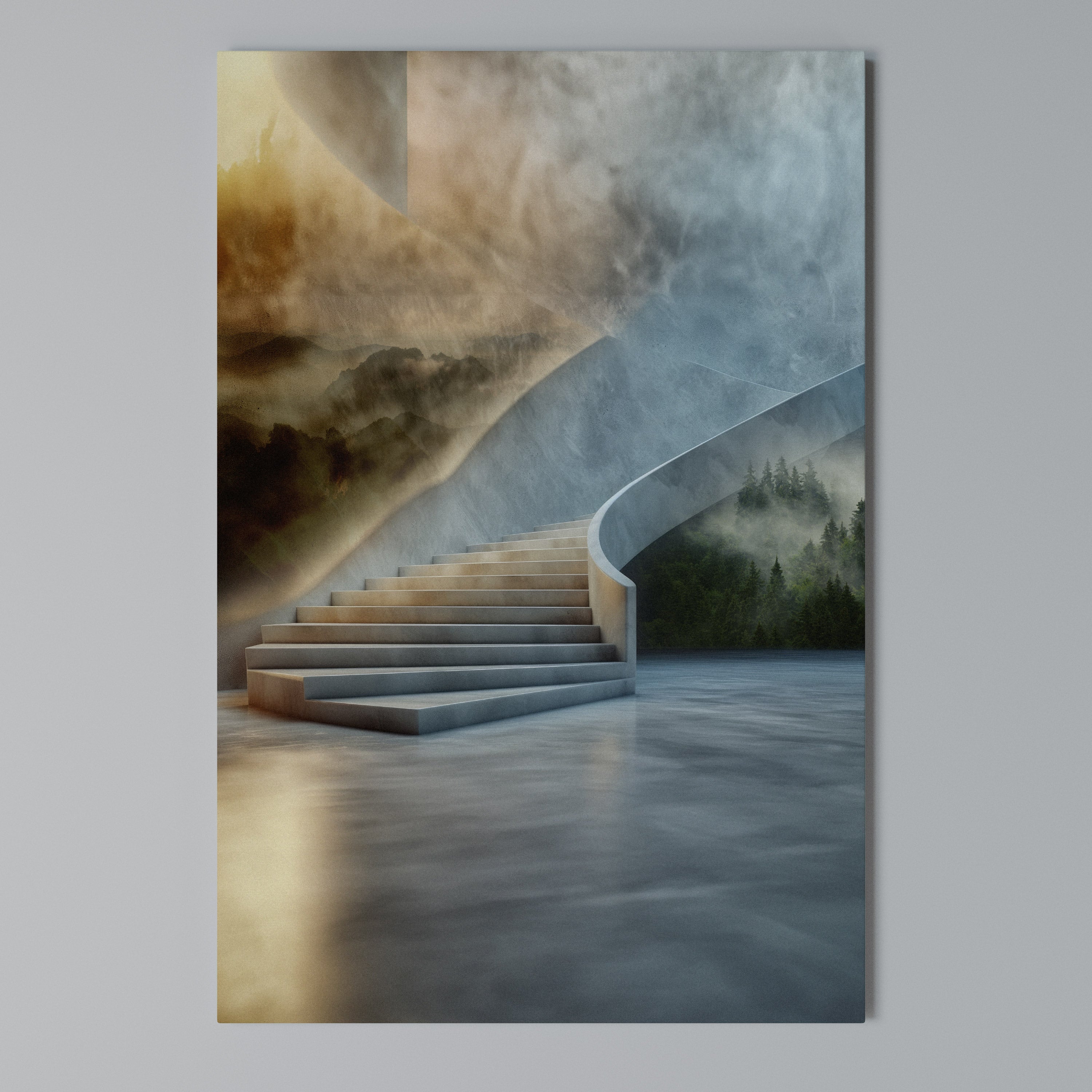 STEPS TO SERENITY Cuadro en lienzo vertical