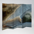 STEPS TO SERENITY Biombo Decorativo de 6 Paneles