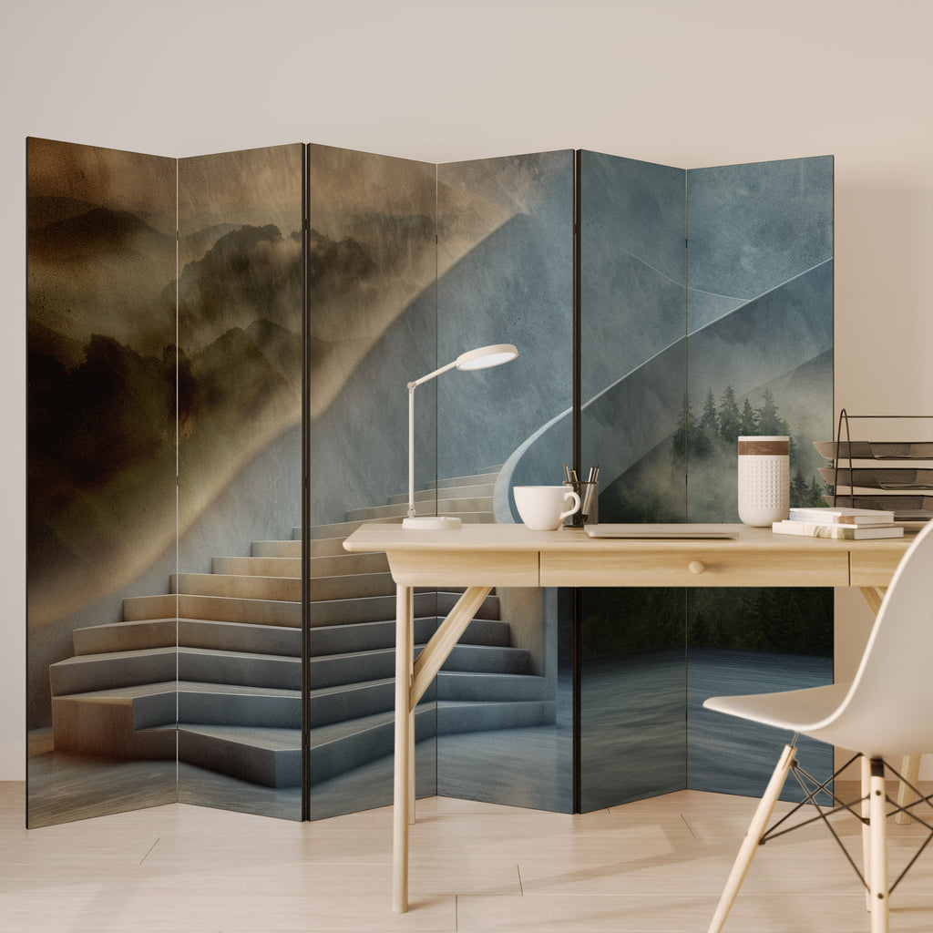 STEPS TO SERENITY Biombo de 6 paneles