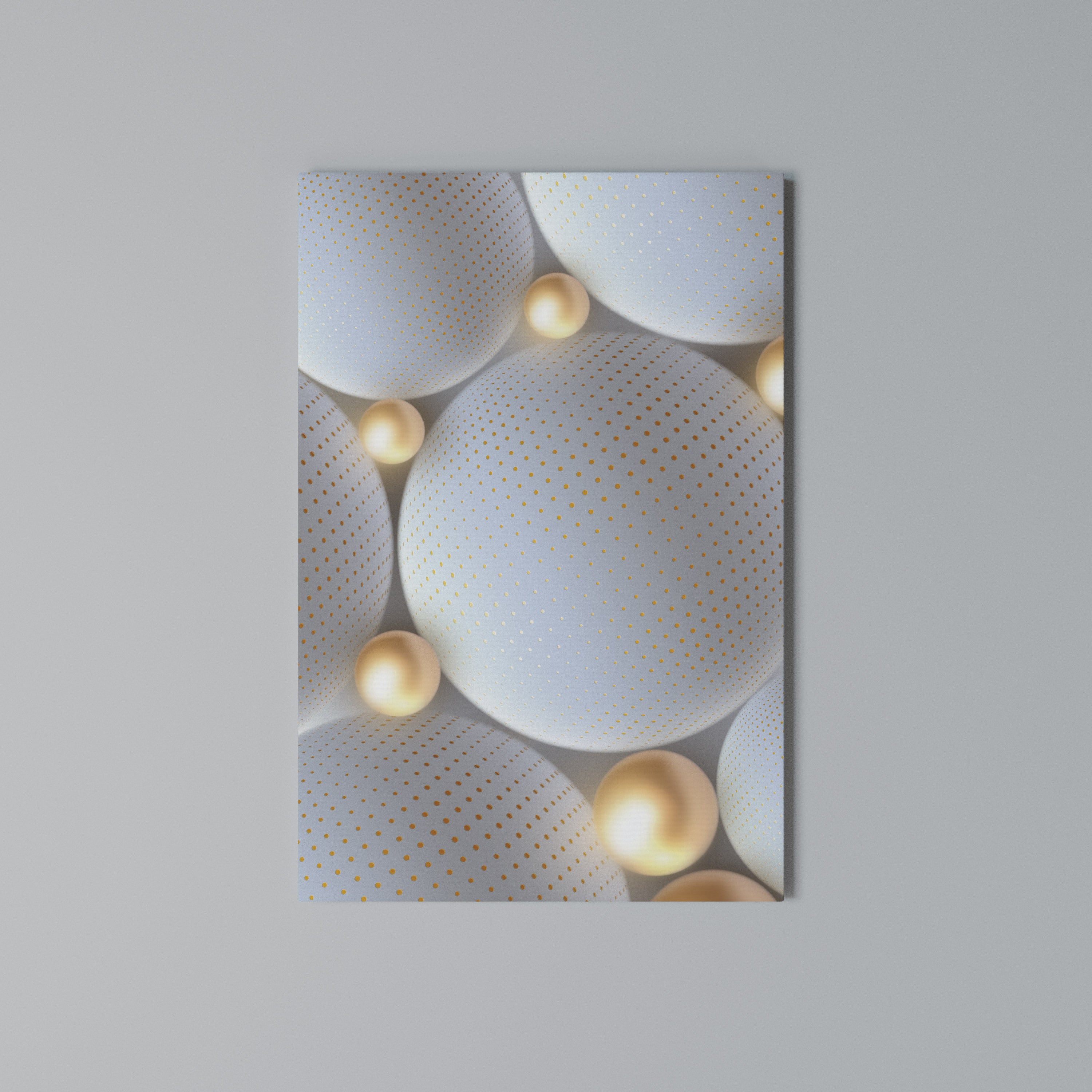 LUMINOUS SPHERICAL HARMONY Cuadro en lienzo vertical