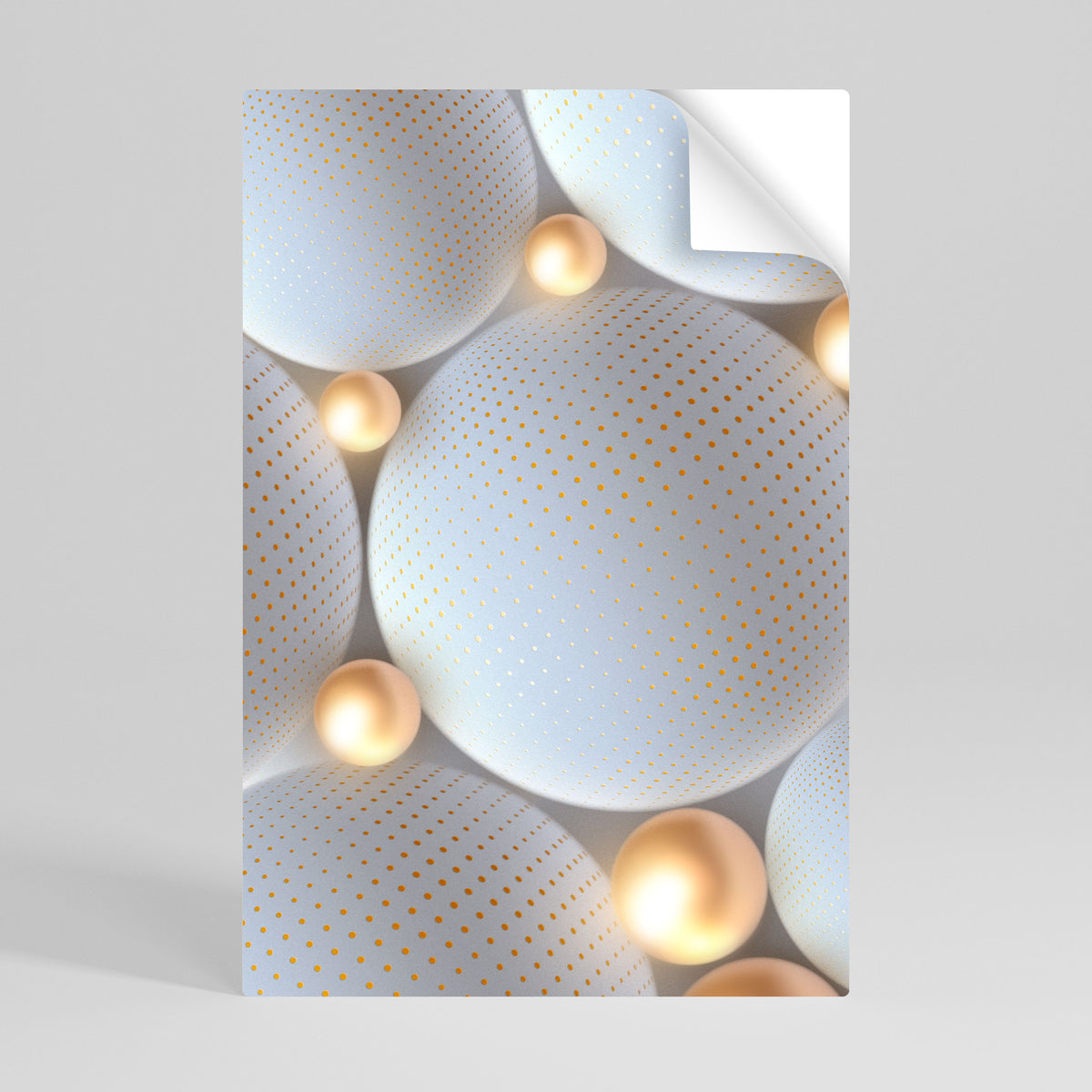 LUMINOUS SPHERICAL HARMONY Póster adhesivo vertical