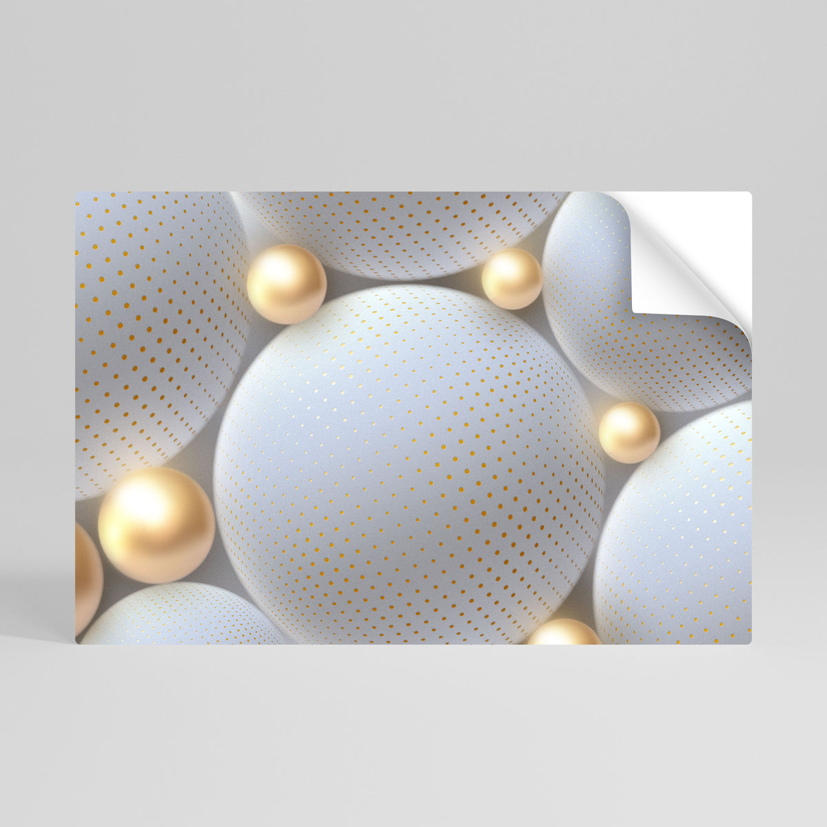 LUMINOUS SPHERICAL HARMONY Póster adhesivo horizontal