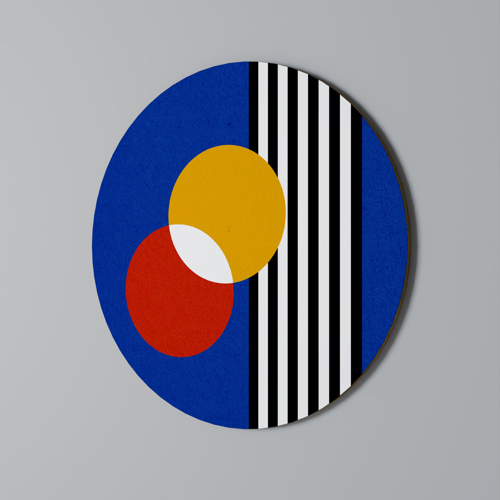 GEOMETRIC HARMONY Round Wall Art