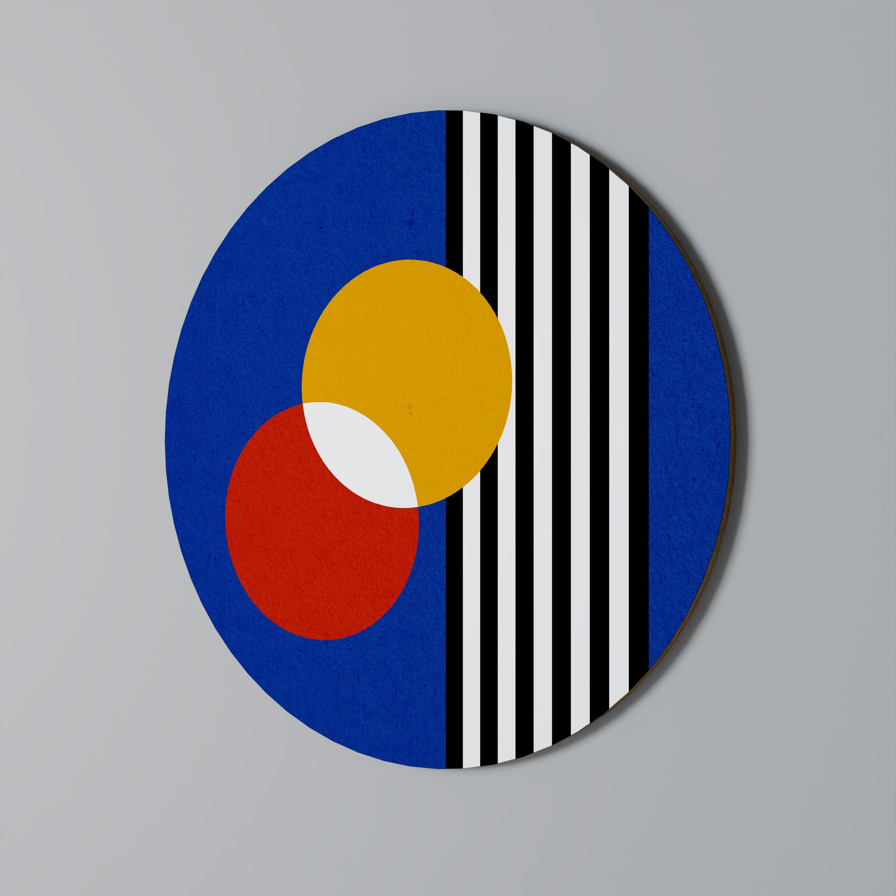 GEOMETRIC HARMONY Round Wall Art