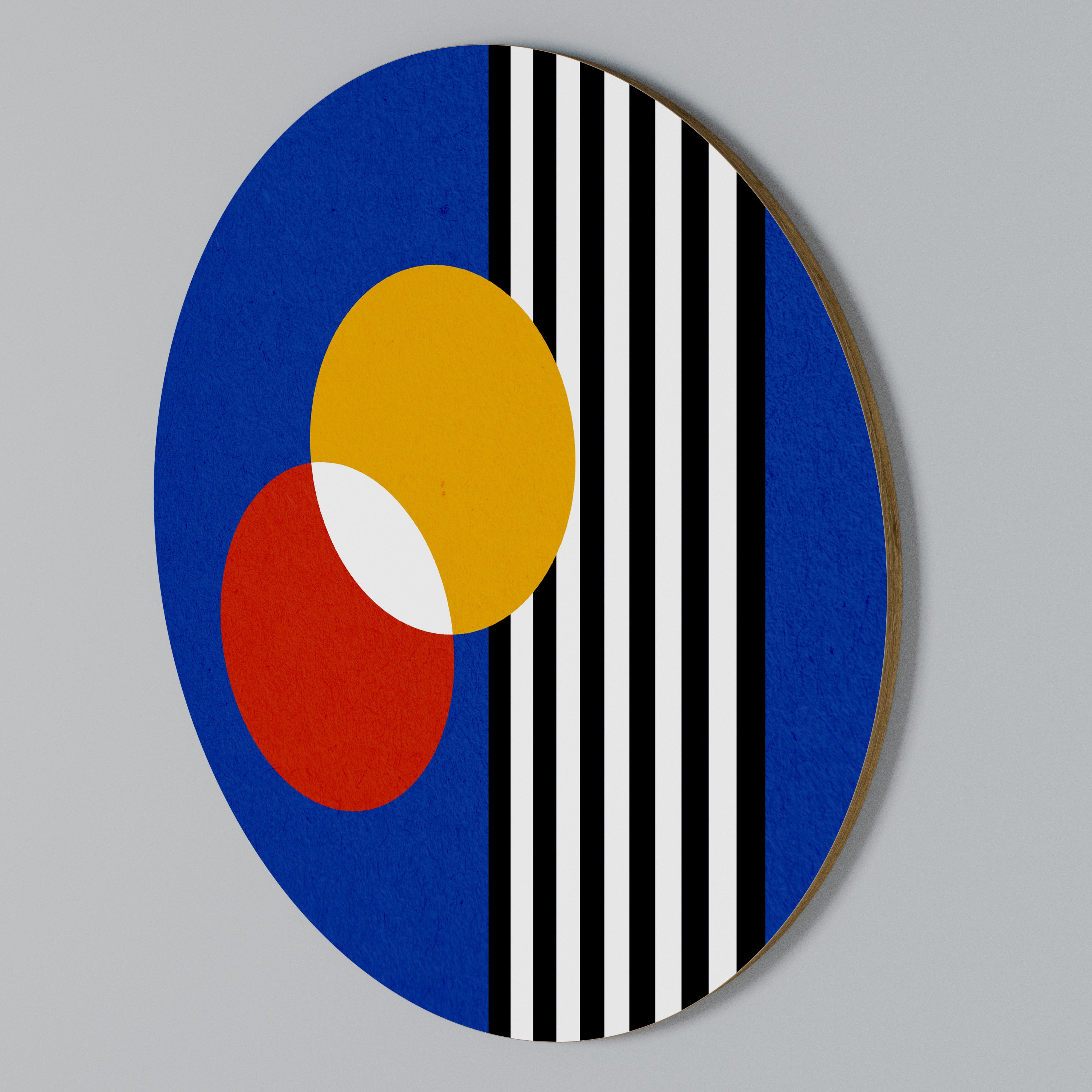 GEOMETRIC HARMONY Round Wall Art