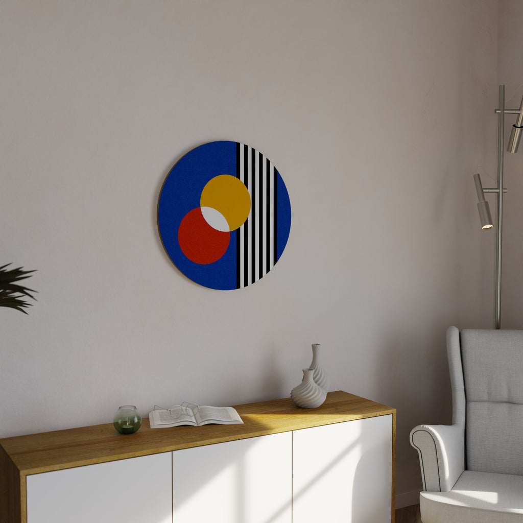 GEOMETRIC HARMONY Round Wall Art