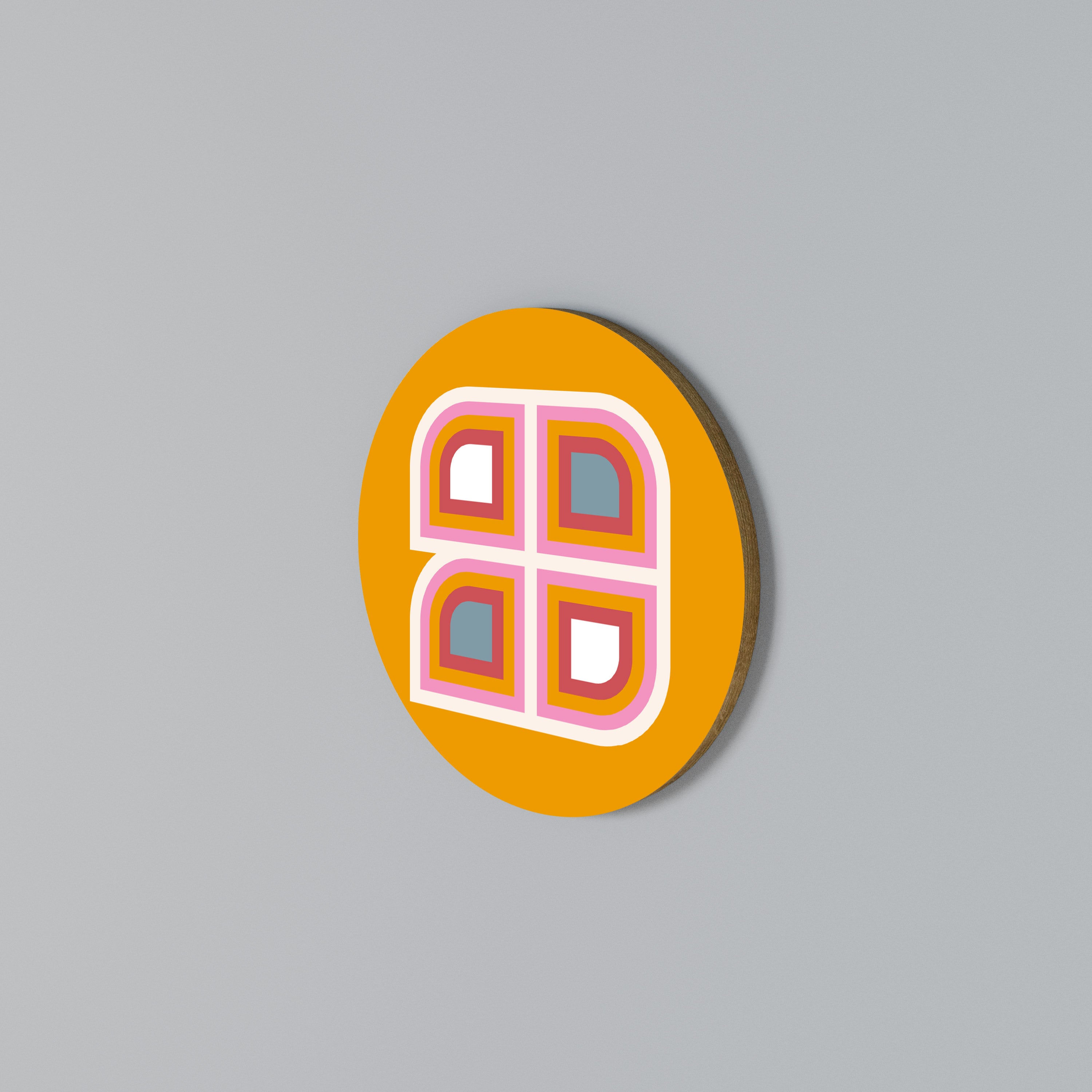 GEOMETRIC VARIATION Round Wall Art