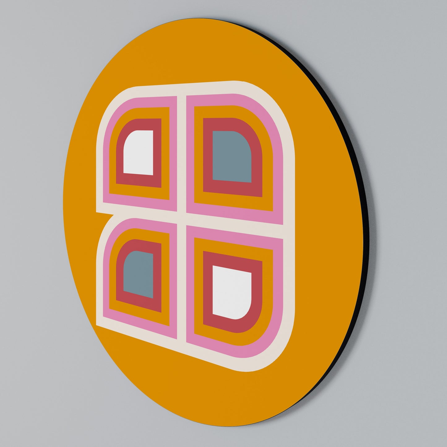 GEOMETRIC VARIATION Arte de pared redondo
