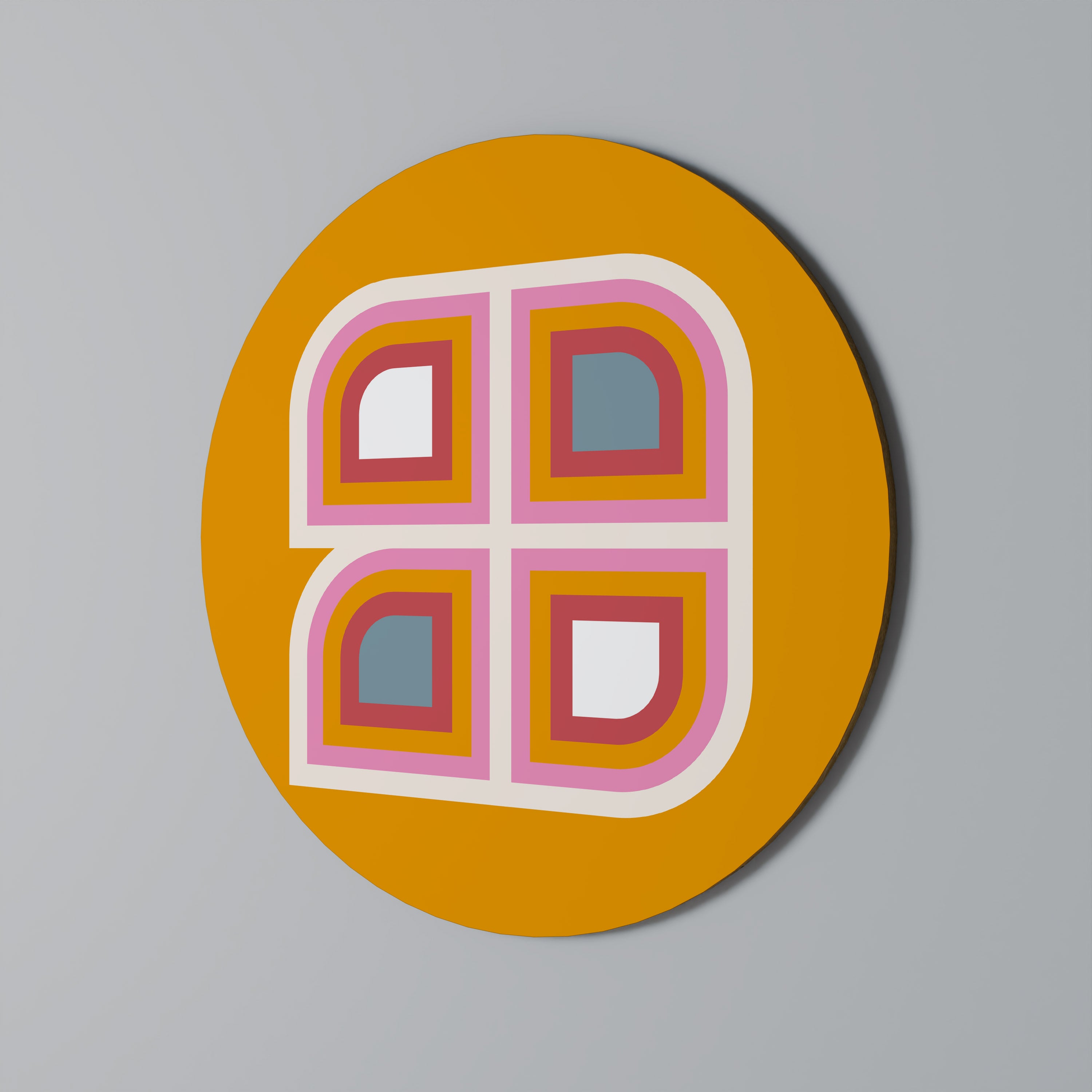 GEOMETRIC VARIATION Round Wall Art