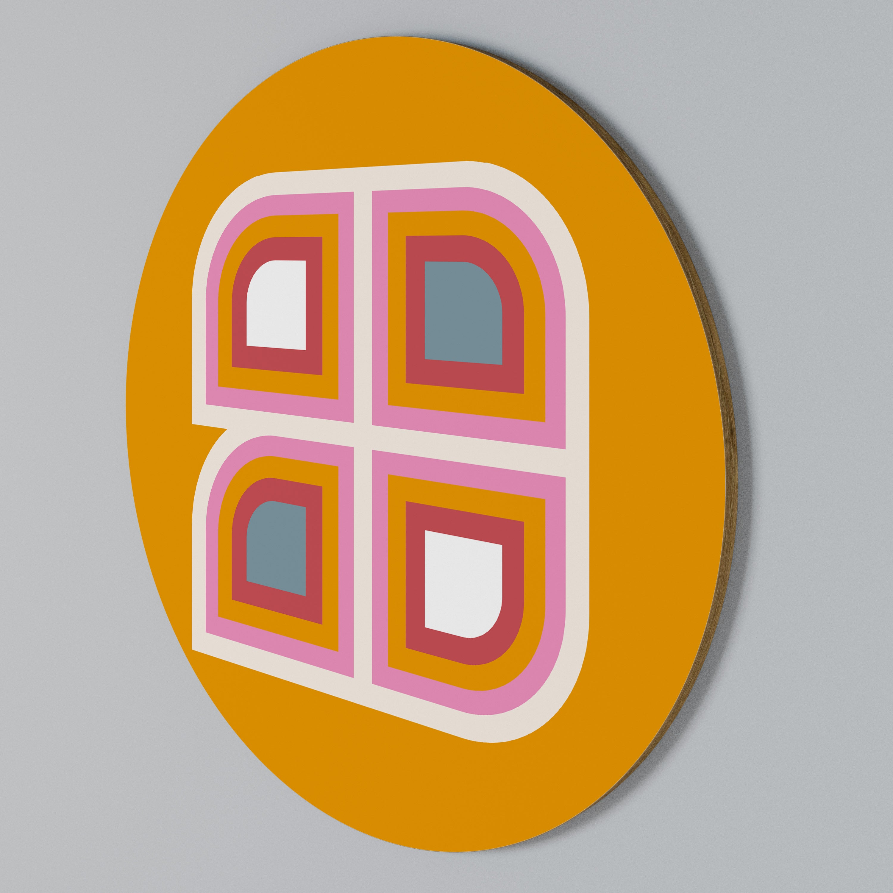 GEOMETRIC VARIATION Round Wall Art