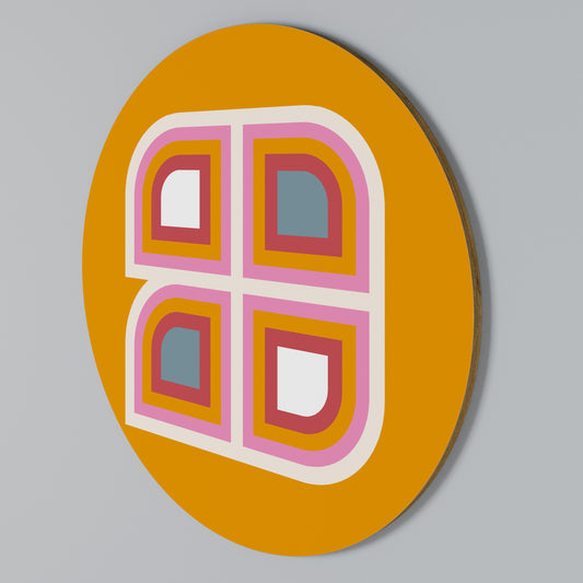 GEOMETRIC VARIATION Arte de pared redondo