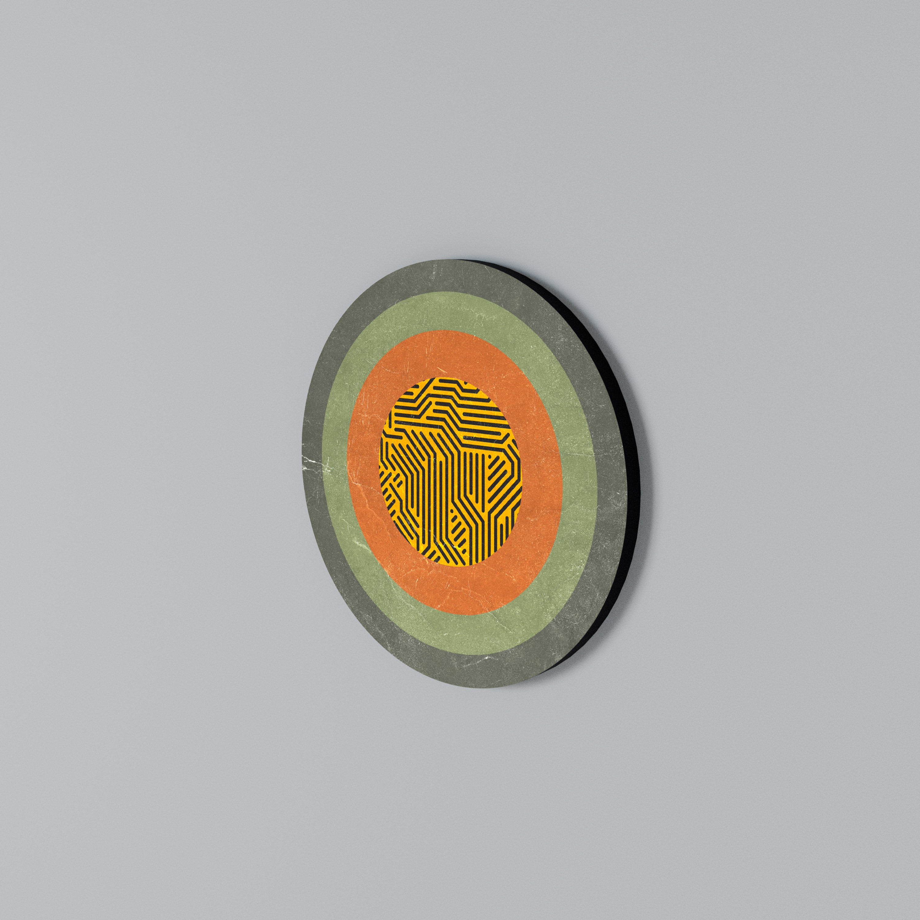 MELANCHOLY CIRCLES Round Wall Art