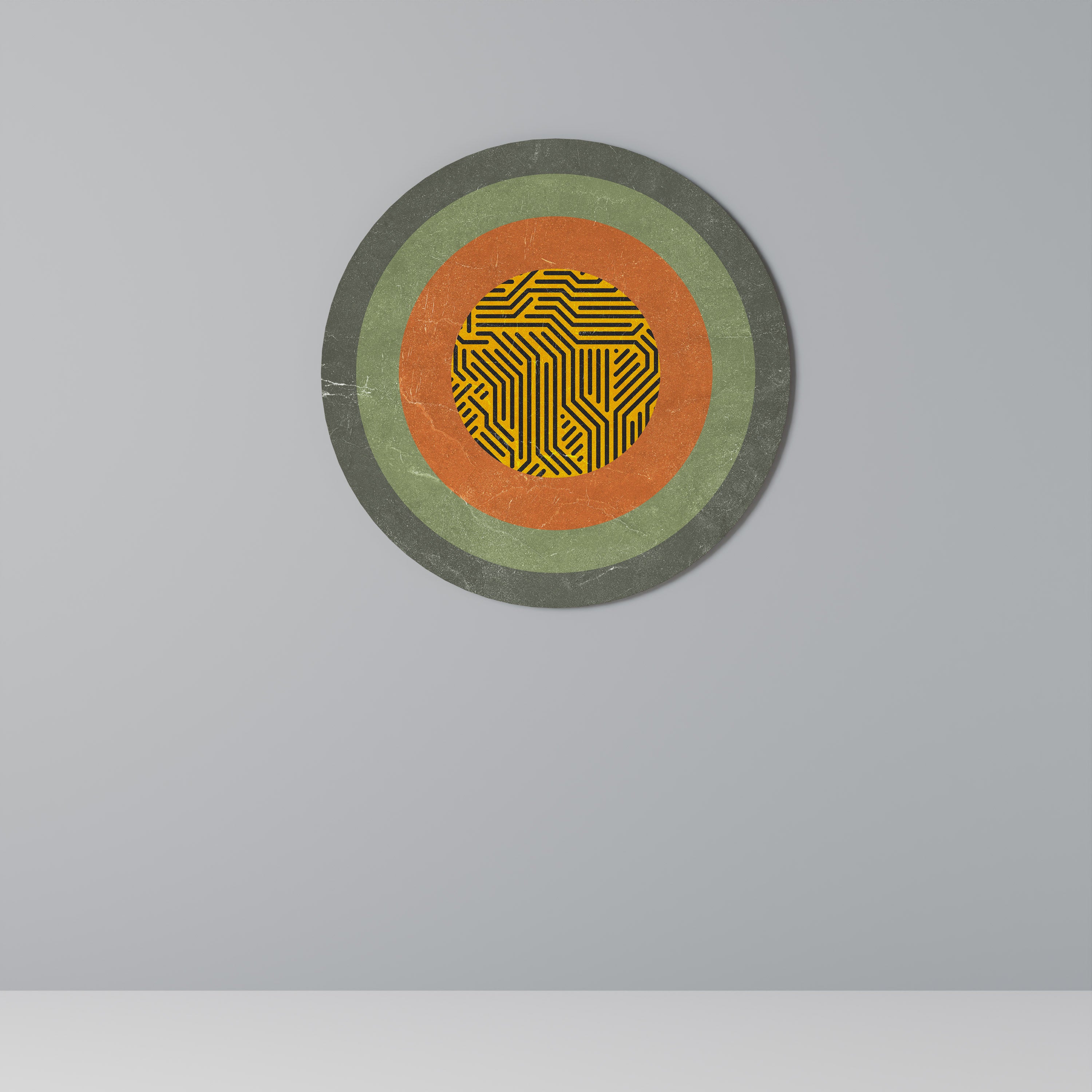 MELANCHOLY CIRCLES Round Wall Art