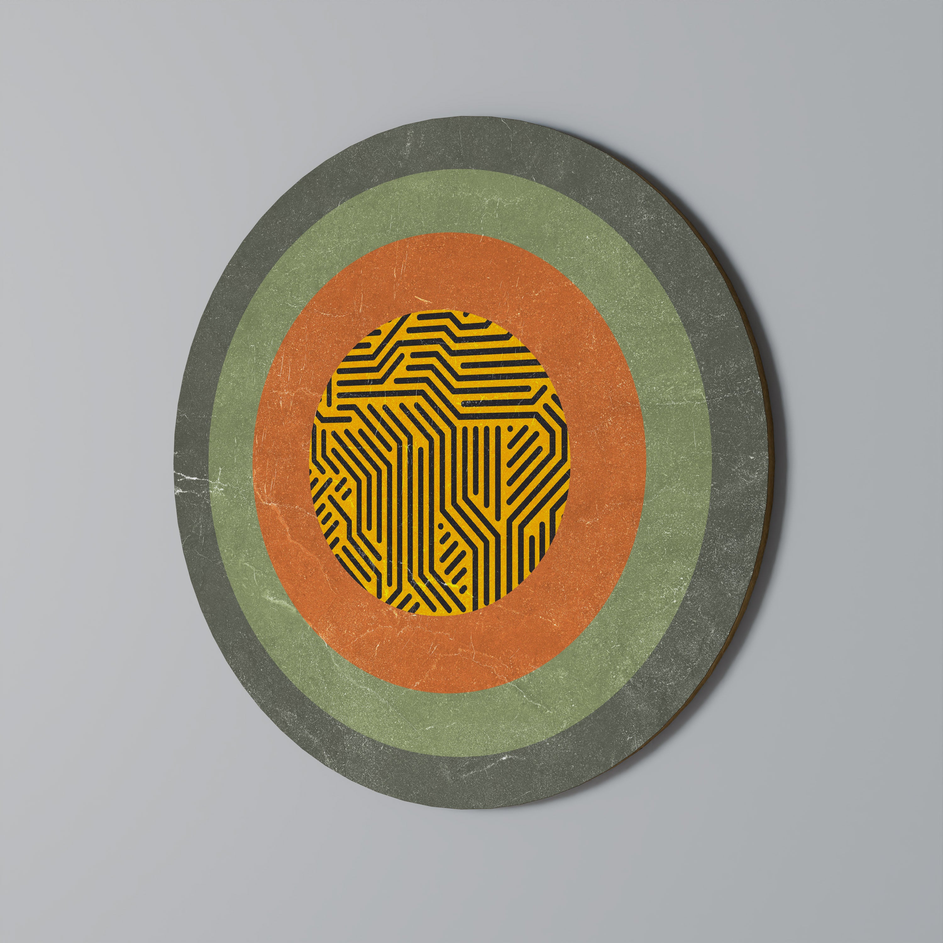 MELANCHOLY CIRCLES Round Wall Art