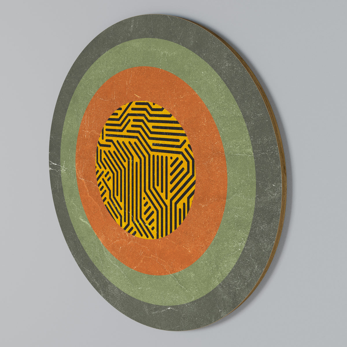 MELANCHOLY CIRCLES Arte de pared redondo