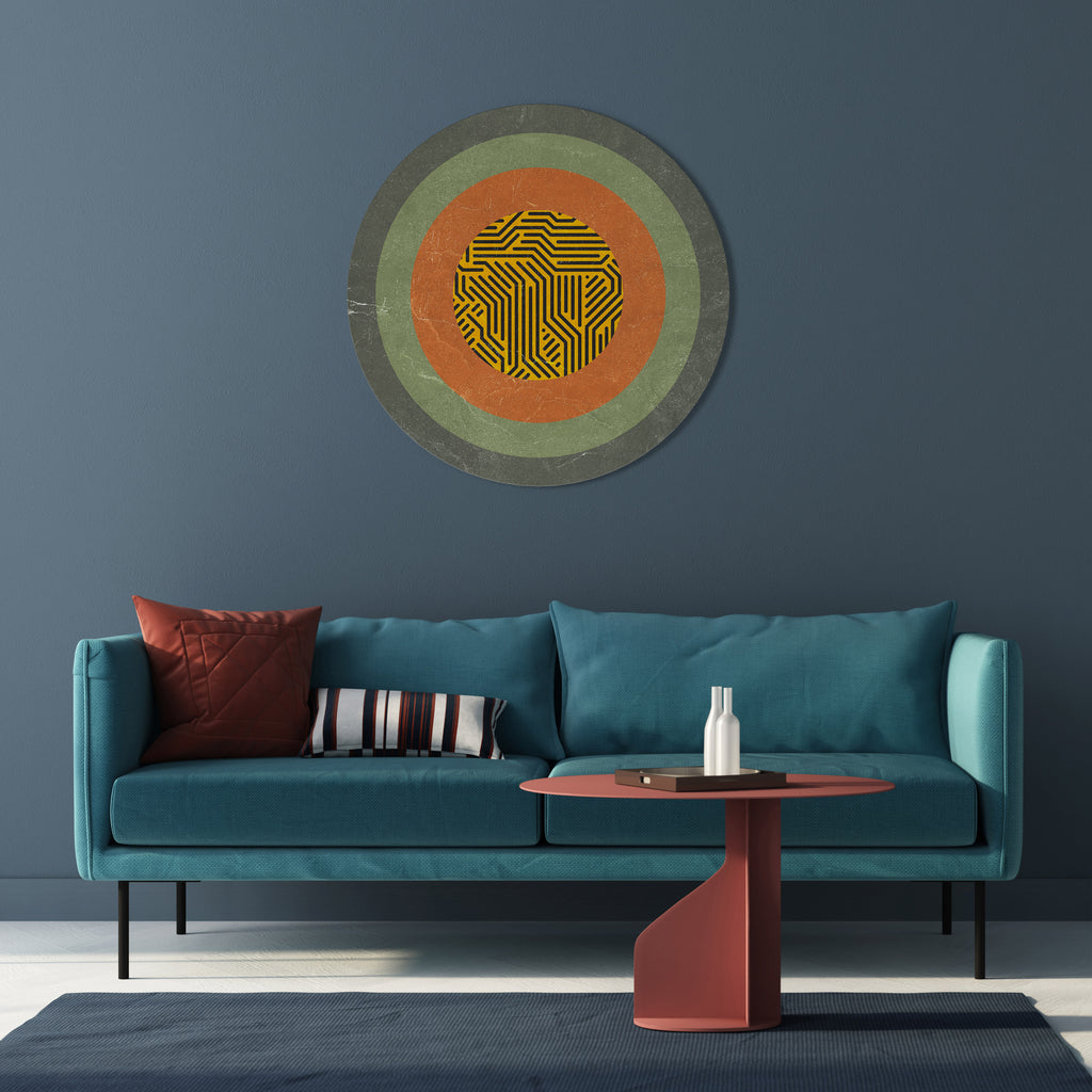 MELANCHOLY CIRCLES Round Wall Art