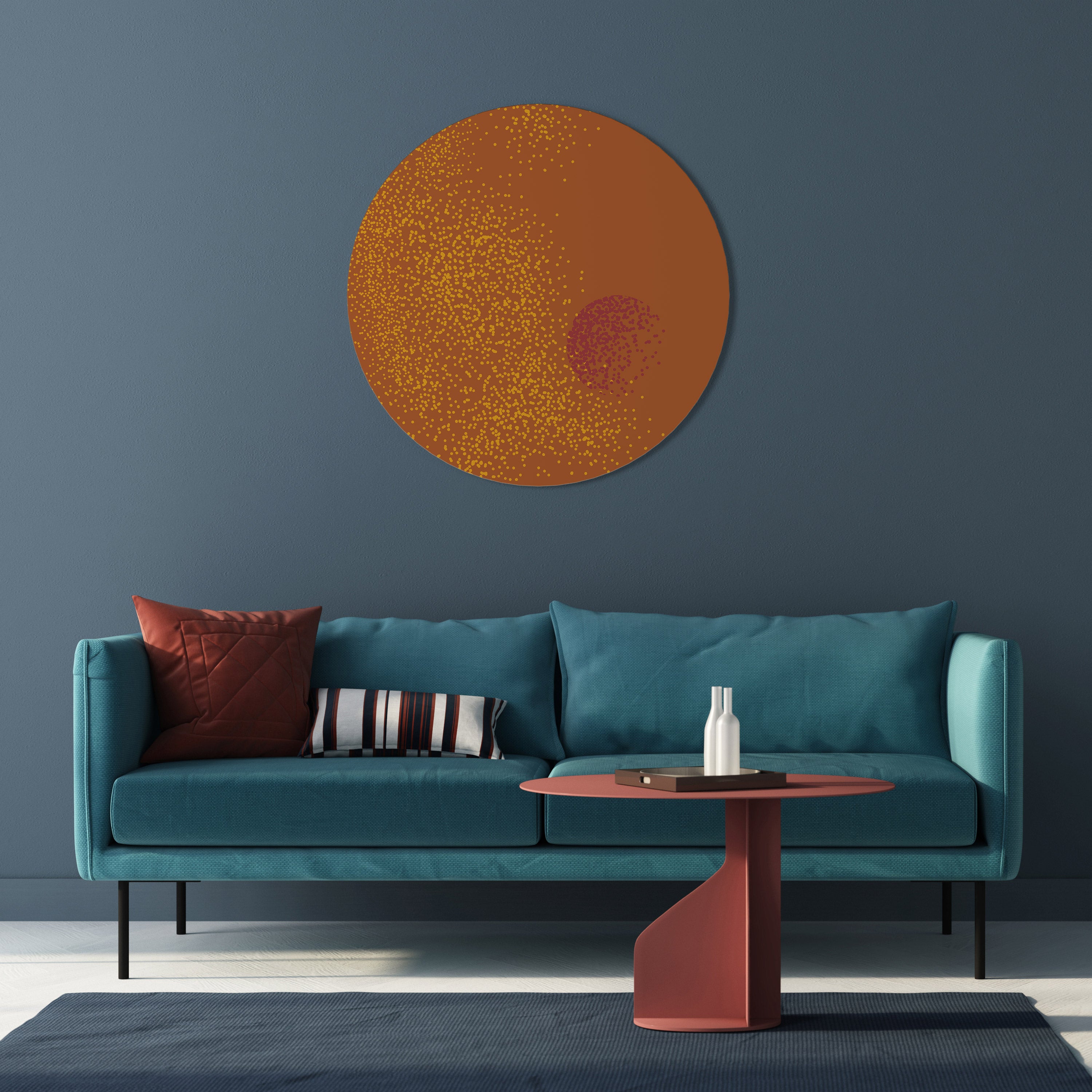 GLITTER COMPOSITION Round Wall Art