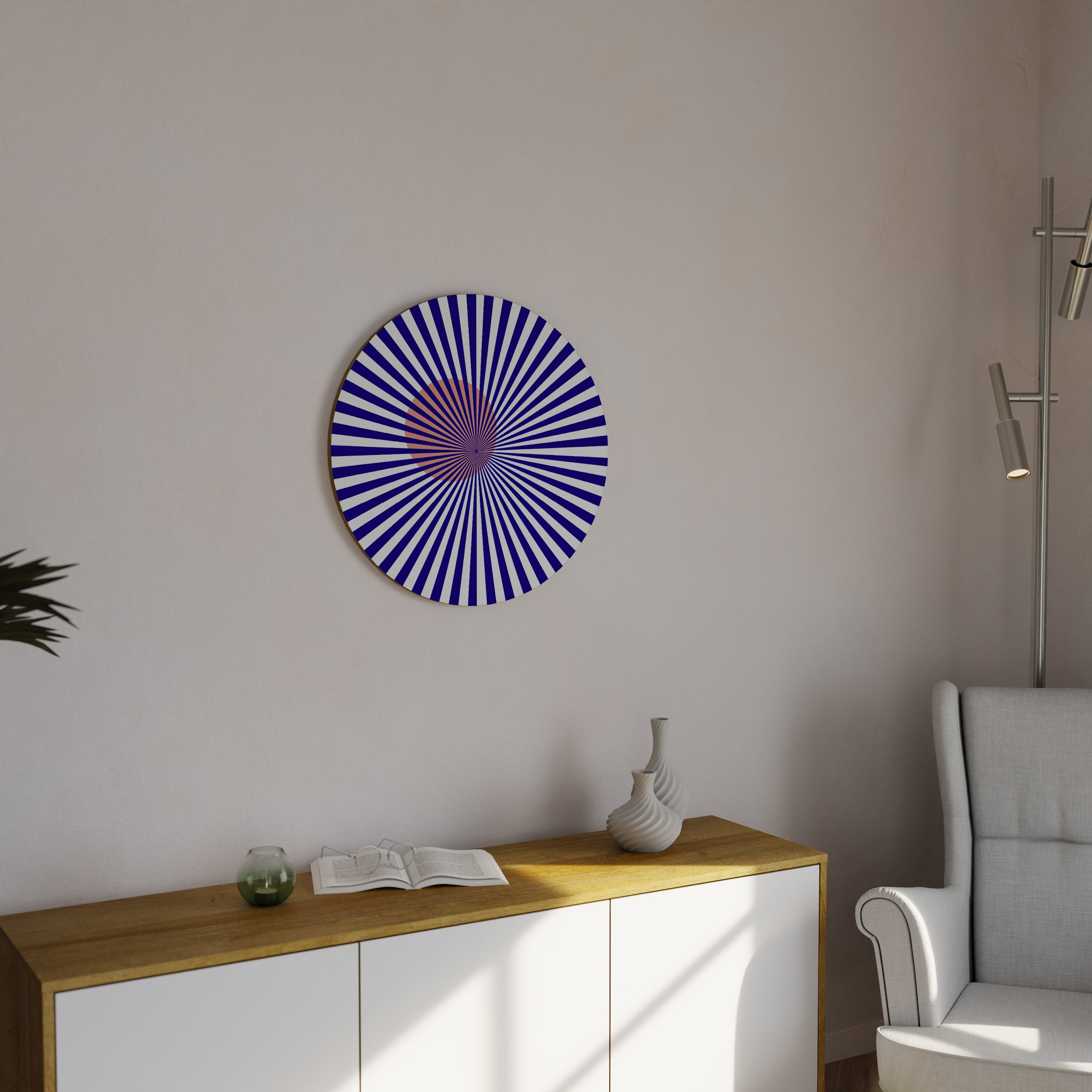 RADIANT ILLUSION Round Wall Art