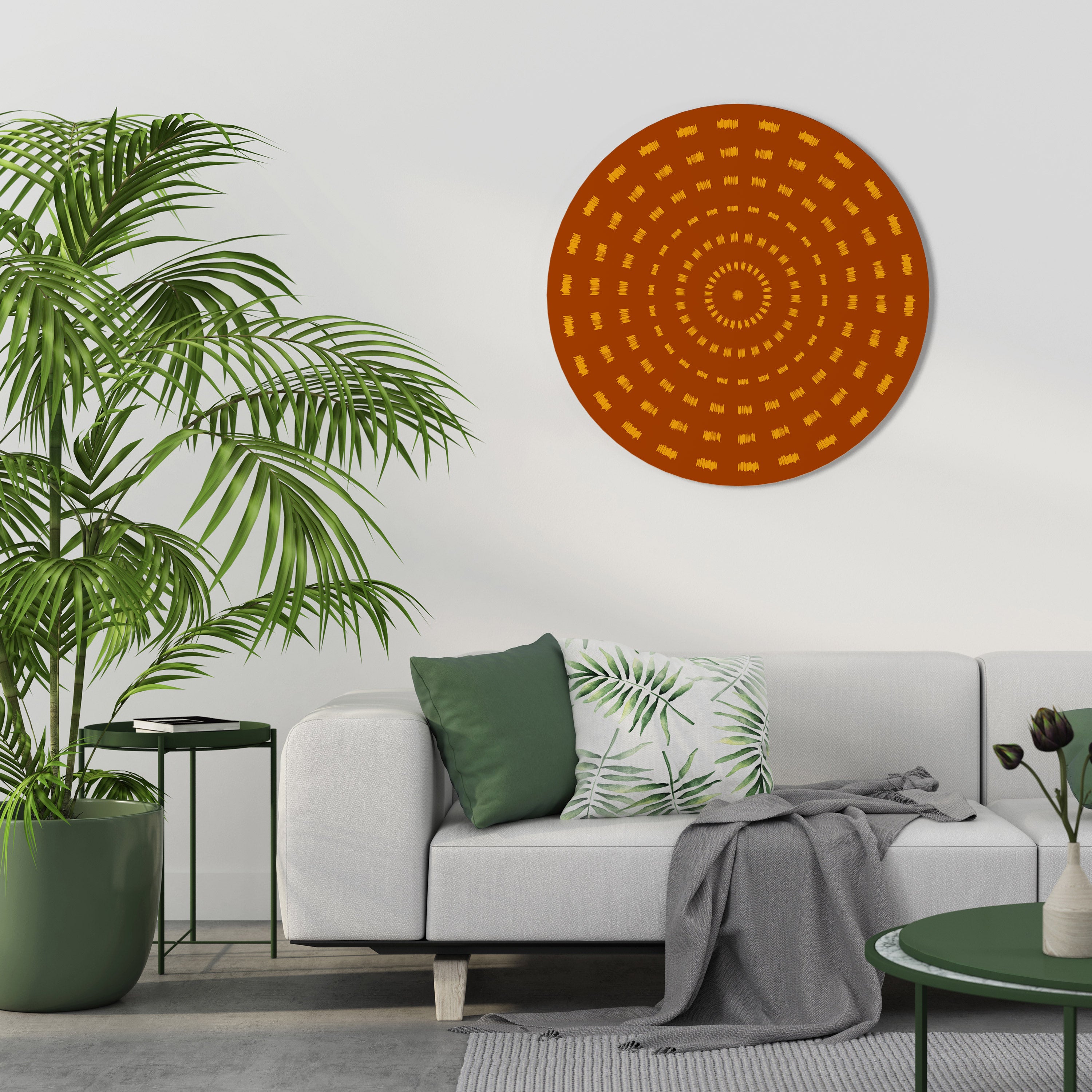 RADIANT ENERGY Round Wall Art
