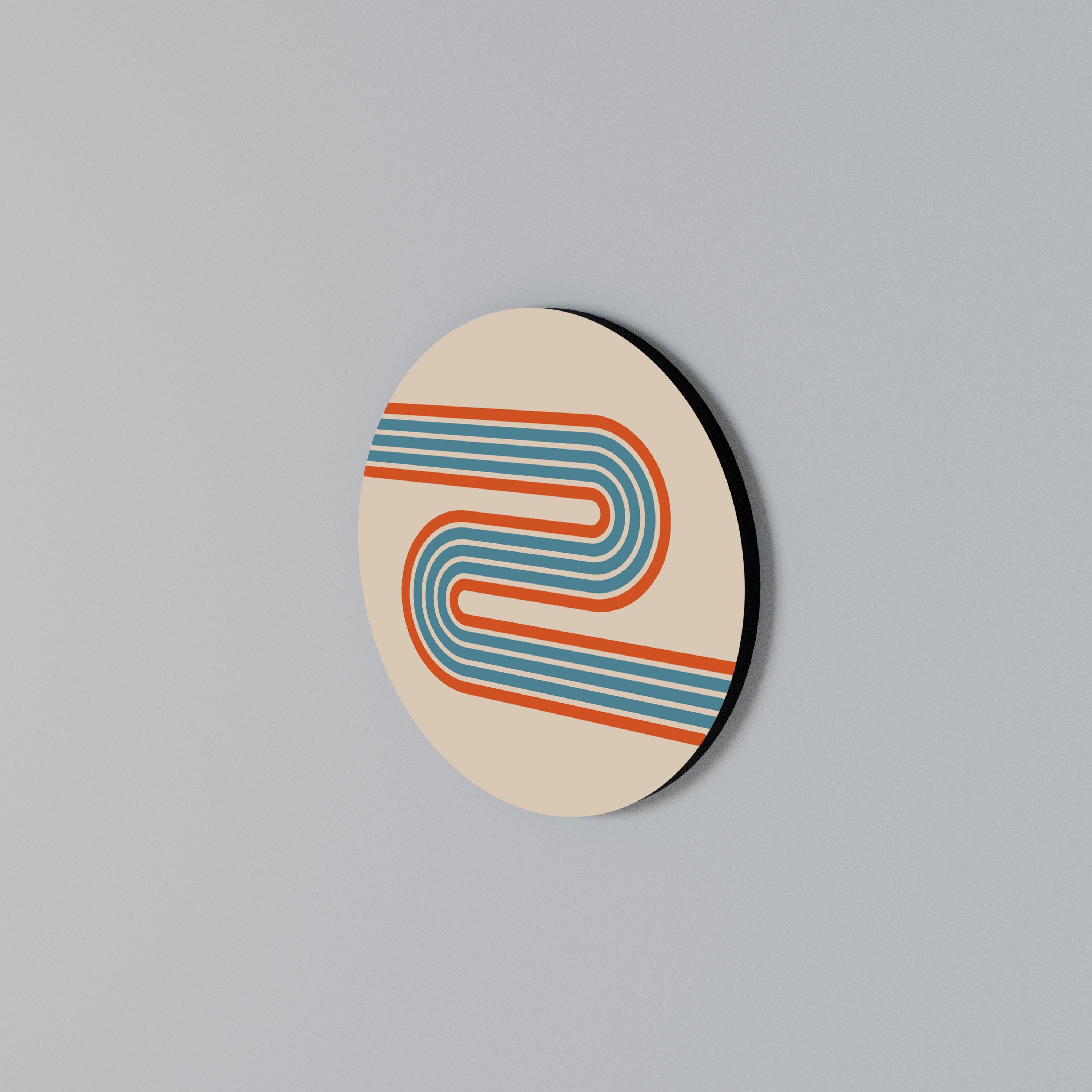 RIVER PATH Round Wall Art